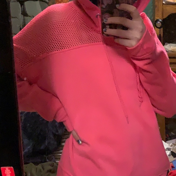 Pink Mesh Hoodie - Picture 2 of 2